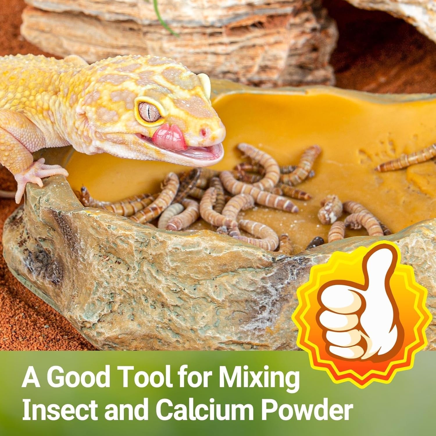 Cricket Keeper Reptile Calcium Powder Mixer Feeder Dispenser Gecko Lizard