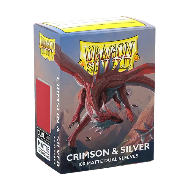 Dragon Shield: Crimson & Silver - Matte Dual Sleeves