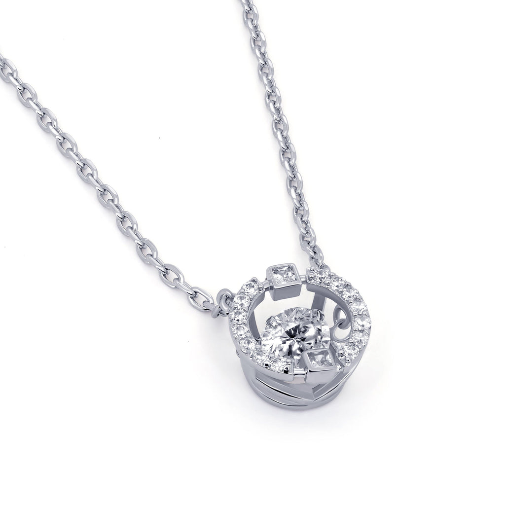 Crystal Halo Pendant Necklace