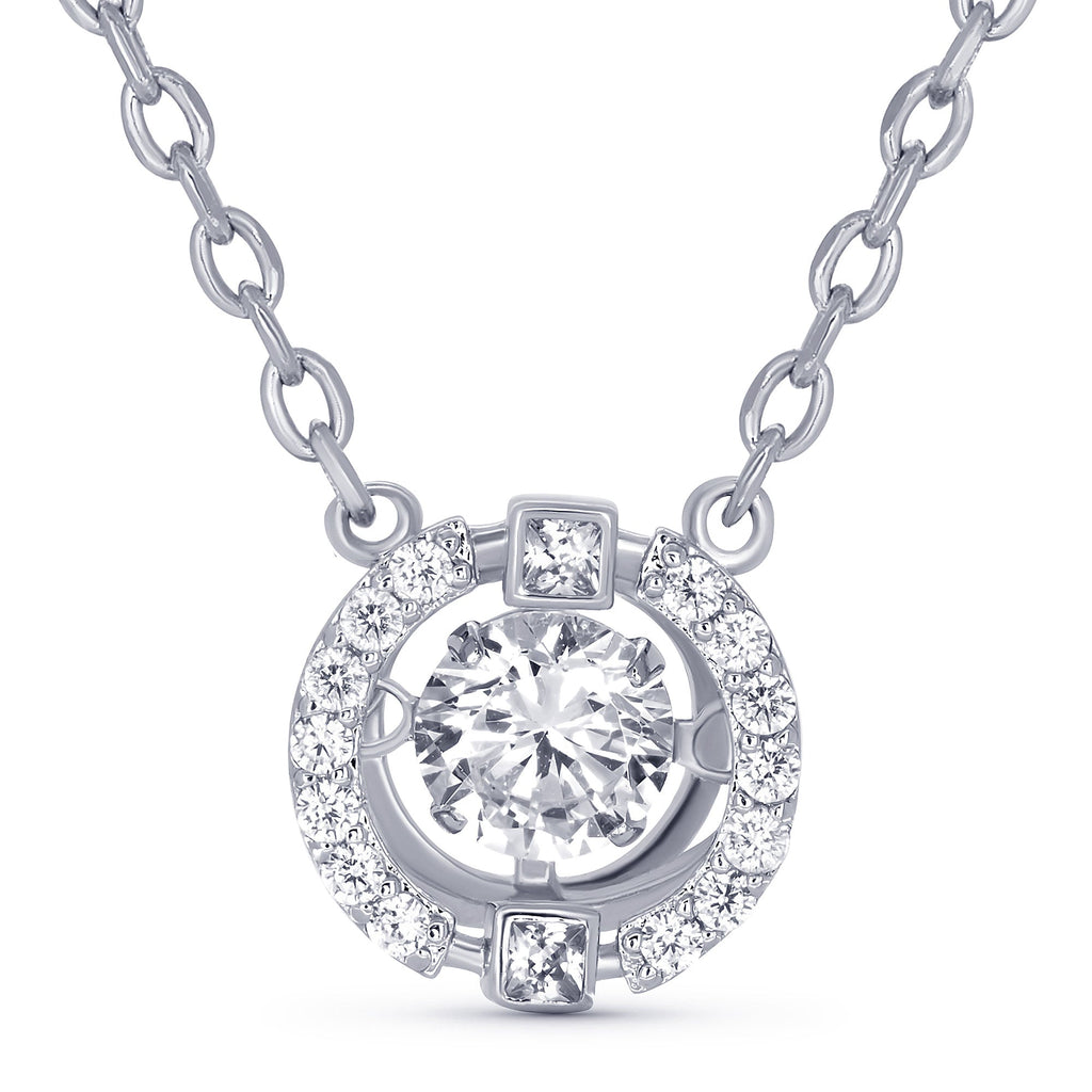 Crystal Halo Pendant Necklace