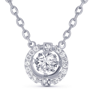 Crystal Halo Pendant Necklace