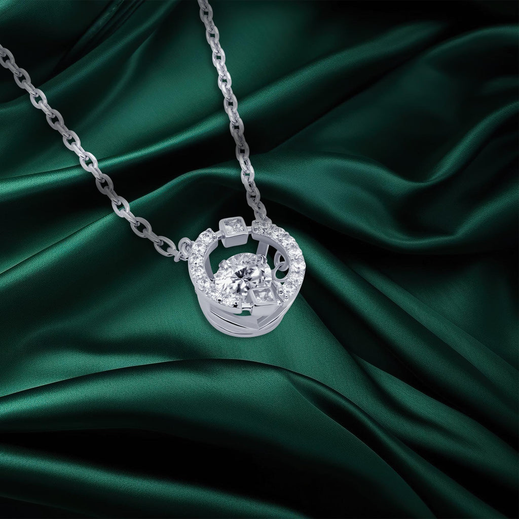 Crystal Halo Pendant Necklace