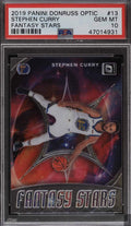 Graded 2019 Panini Donruss Optic Stephen Curry #13 Fantasy Stars Basketball Card PSA 10 Gem Mint