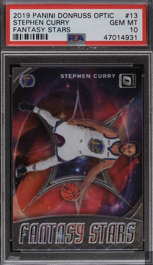 Graded 2019 Panini Donruss Optic Stephen Curry #13 Fantasy Stars Basketball Card PSA 10 Gem Mint