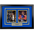 Framed Steph Curry and Klay Thompson Golden State Warriors 17x23 Dual Basketball Photo