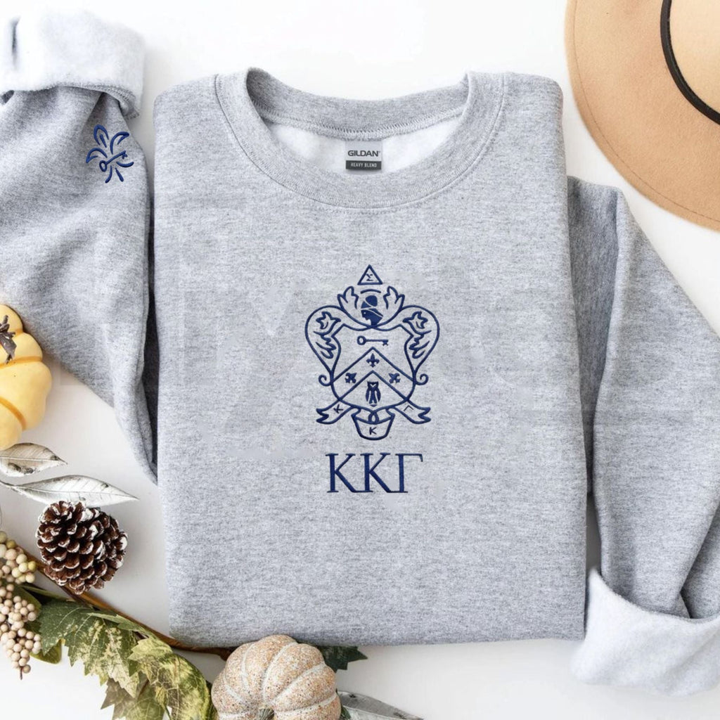Custom Embroidered Sorority Sweatshirt – Elevated Greek Life Apparel & Sisterhood Gift