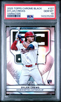Graded 2025 Topps Chrome Black Dylan Crews #127 Variation Rookie RC Baseball Card PSA 10 Gem Mint