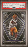 Graded 2021 Panini Chronicles Draft Picks Ja'Marr Chase #283 Rookie RC Football Card PSA 10 Gem Mint