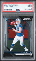 Graded 2018 Panini Prizm Josh Allen #205 Rookie RC Football Card PSA 9 Mint