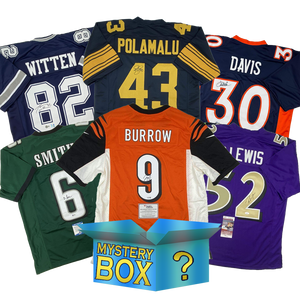 Autographed/Signed Football DIAMOND Series 2 Jersey Mystery Box with PSA JSA or Beckett COA