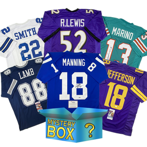Autographed/Signed Football DIAMOND Series 3 Jersey Mystery Box with PSA JSA or Beckett COA
