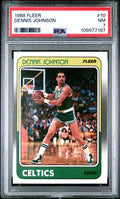 Graded 1988 Fleer Dennis Johnson #10 Basketball Card PSA 7 Near Mint