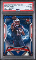 Graded 2024 Topps Resurgence Drake Maye #164 /275 Navy Surge Rookie RC Football Card PSA 10 Gem Mint