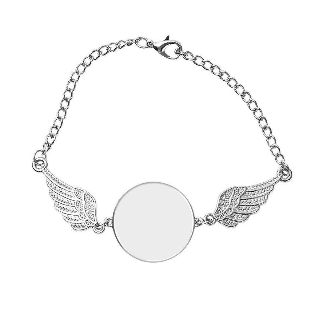 Custom Photo Bracelet – Personalized Angel Wings Bracelet | Upload Any Photo