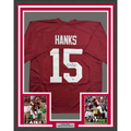 Framed Autographed/Signed Darius Hanks 35x39 Alabama Red College Football Jersey PSA COA