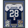 Framed Autographed/Signed Darren Woodson 35x39 Dallas Thanksgiving Day Football Jersey JSA COA