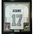 Framed Autographed/Signed Davante Adams 35x39 Las Vegas Oakland Color Rush White Football Jersey Beckett BAS COA