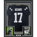 Framed Autographed/Signed Davante Adams 35x39 Las Vegas Oakland Black Football Jersey Beckett BAS COA