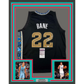 Framed Autographed/Signed Desmond Bane 35x39 Memphis Black Basketball Jersey JSA COA