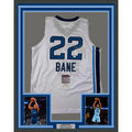Framed Autographed/Signed Desmond Bane 35x39 Memphis White Basketball Jersey JSA COA
