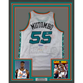 Framed Autographed/Signed Dikembe Mutombo 35x39 1995 All-Star Game White Authentic Basketball Jersey PSA/DNA COA