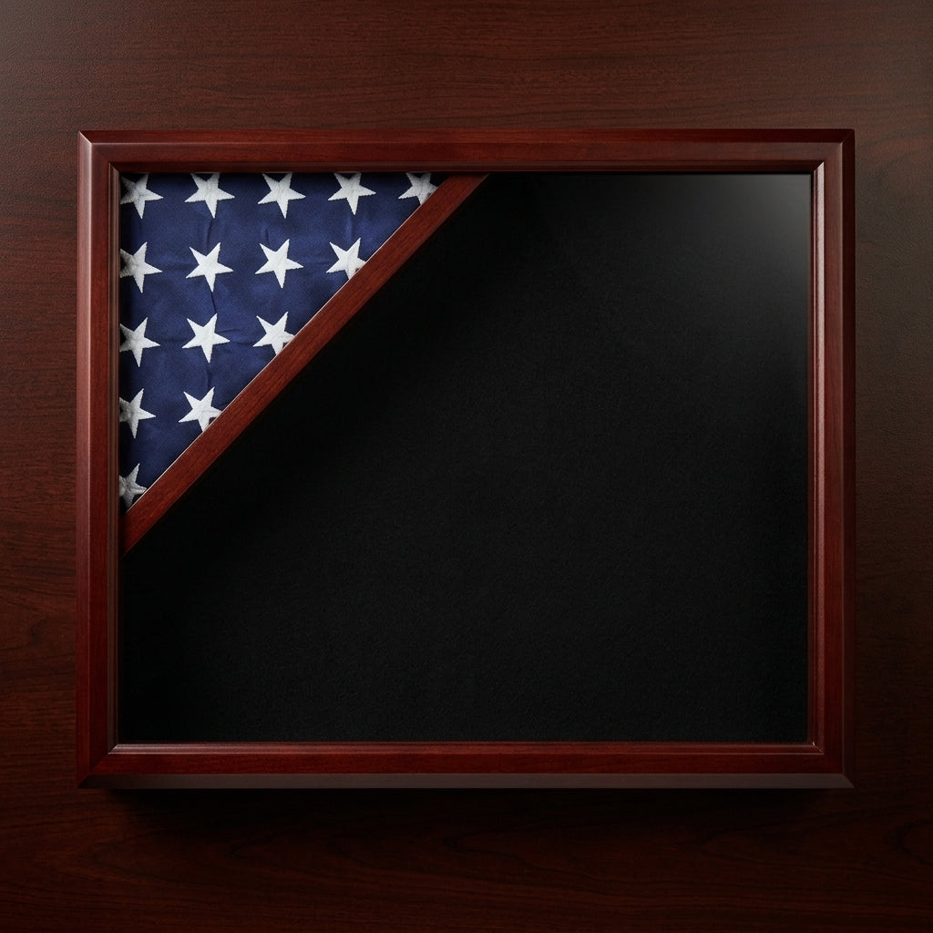 Shadow box for 3x5 flag, Cherry Finish
