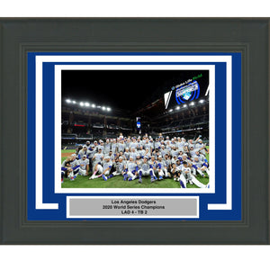 Framed Los Angeles Dodgers 2020 World Series Champions 8x10 Baseball Photo Professionally Matted
