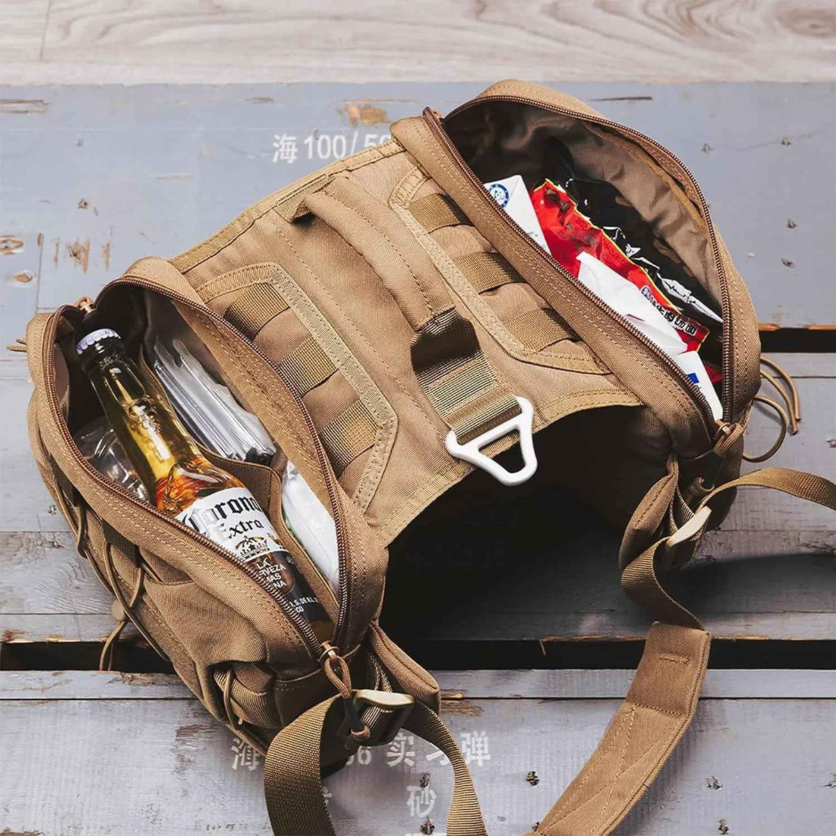 Dog Backpack Tactical Saddle Bag 900D Nylon Hiking Camping Pack Large Dogs