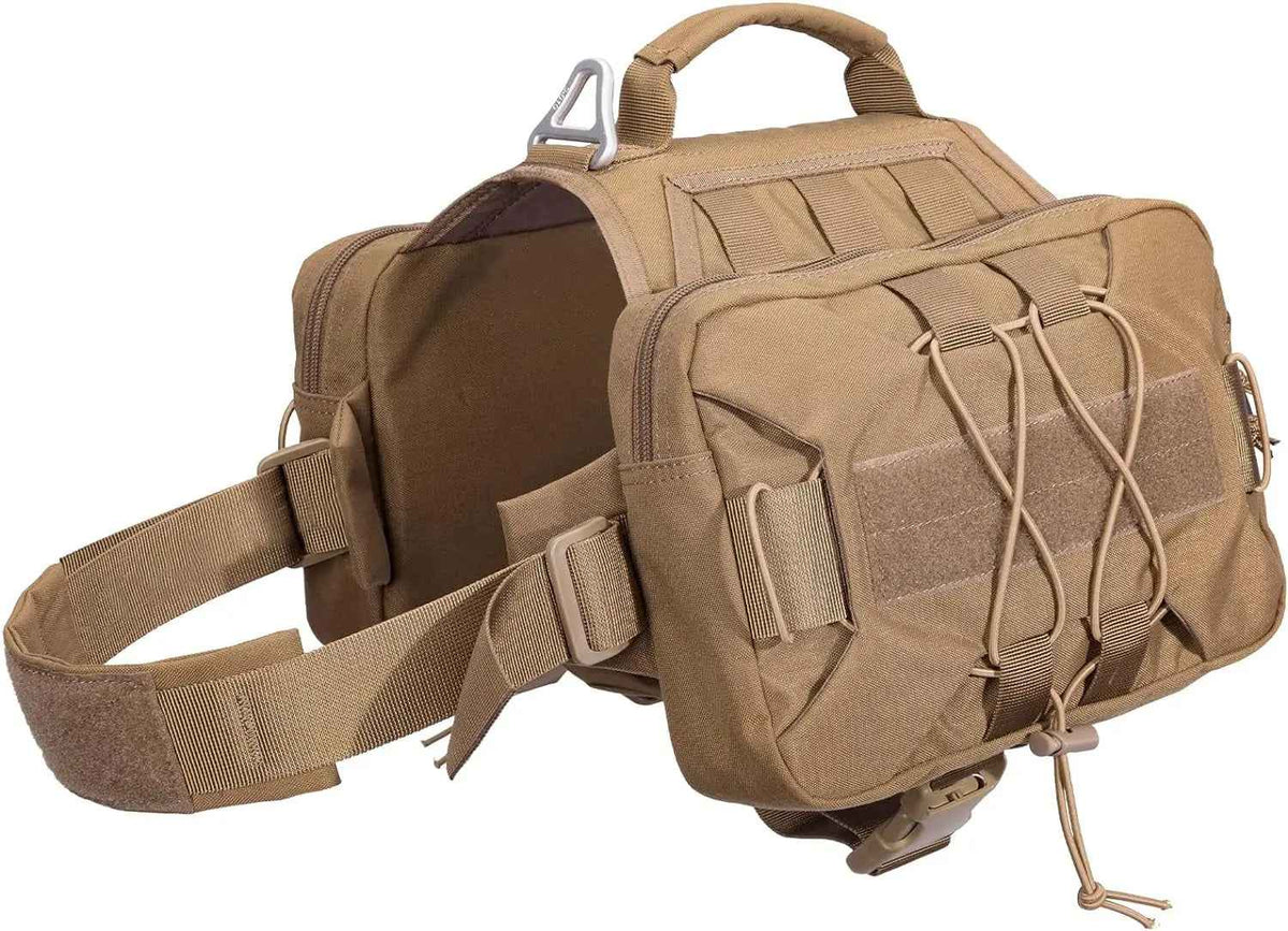 Tactical Dog Backpack Saddle Bag 900D Nylon for Hiking