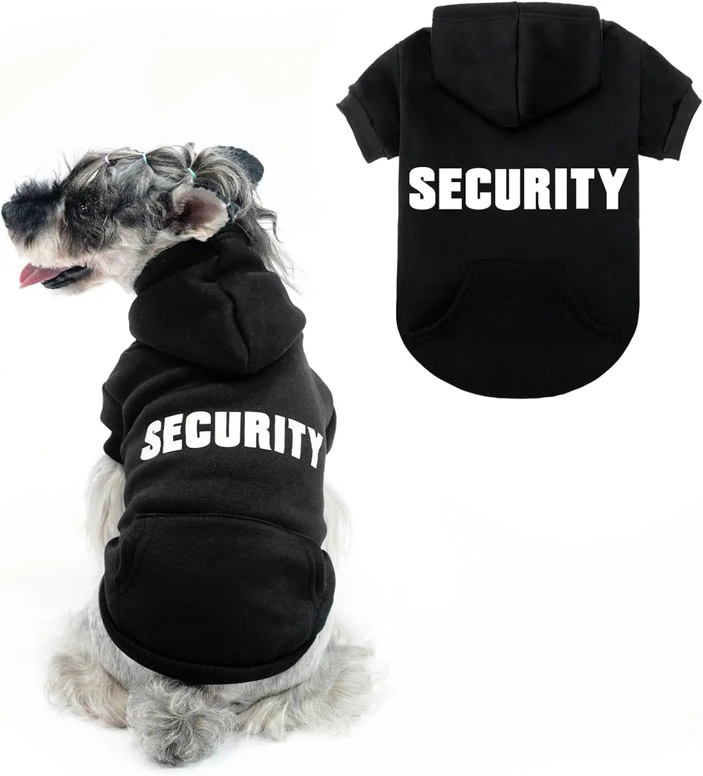 Dog Security Hoodie – Fleece Sweatshirt with Leash Hole