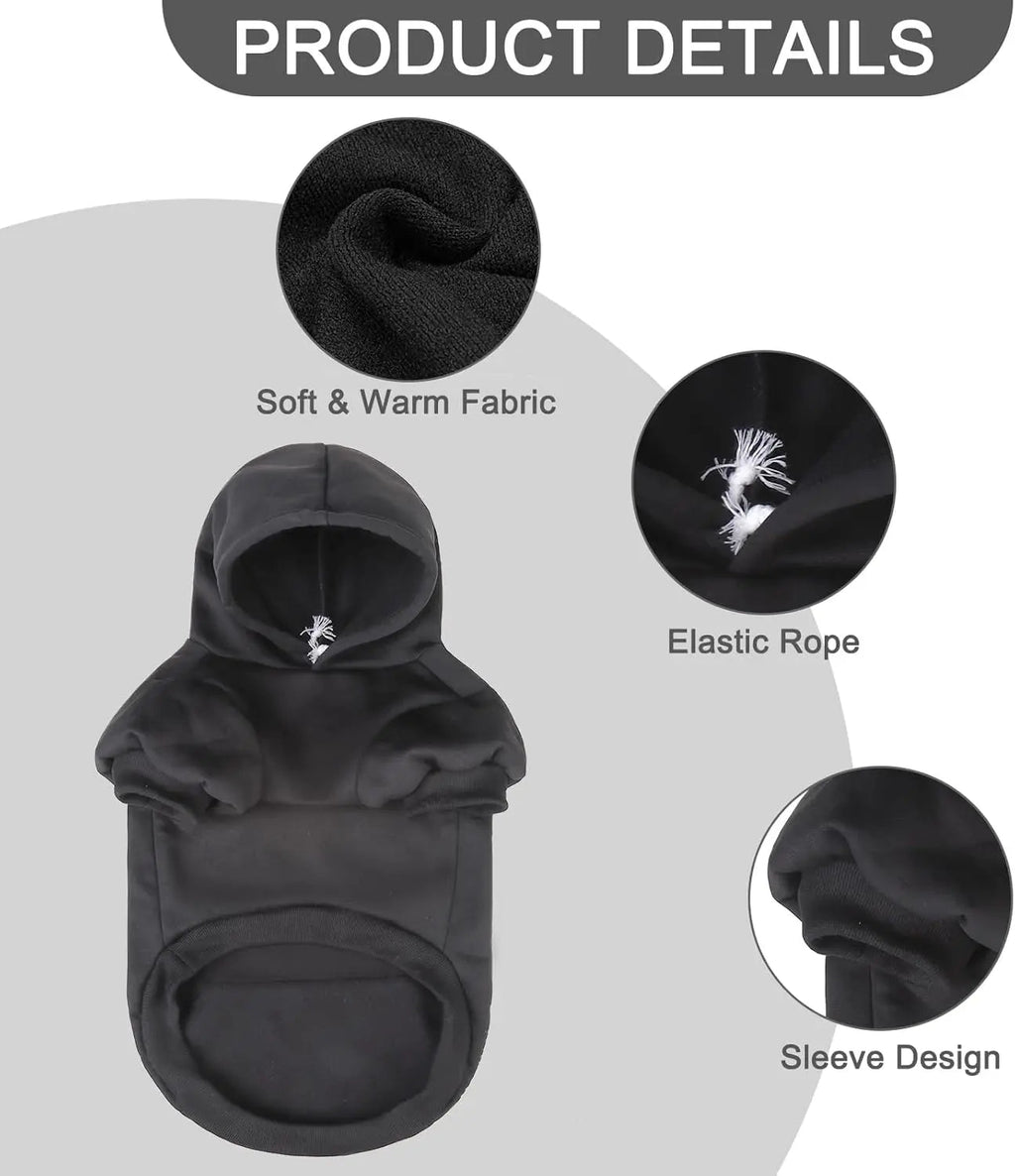 Dog Security Hoodie – Fleece Sweatshirt with Leash Hole