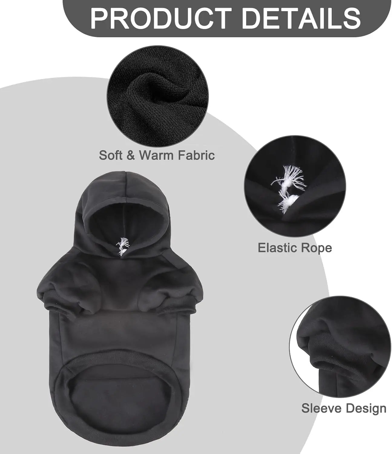 Dog Security Hoodie – Fleece Sweatshirt with Leash Hole