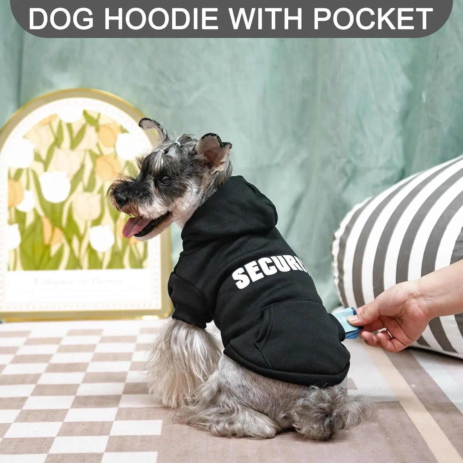 Dog Security Hoodie – Fleece Sweatshirt with Leash Hole