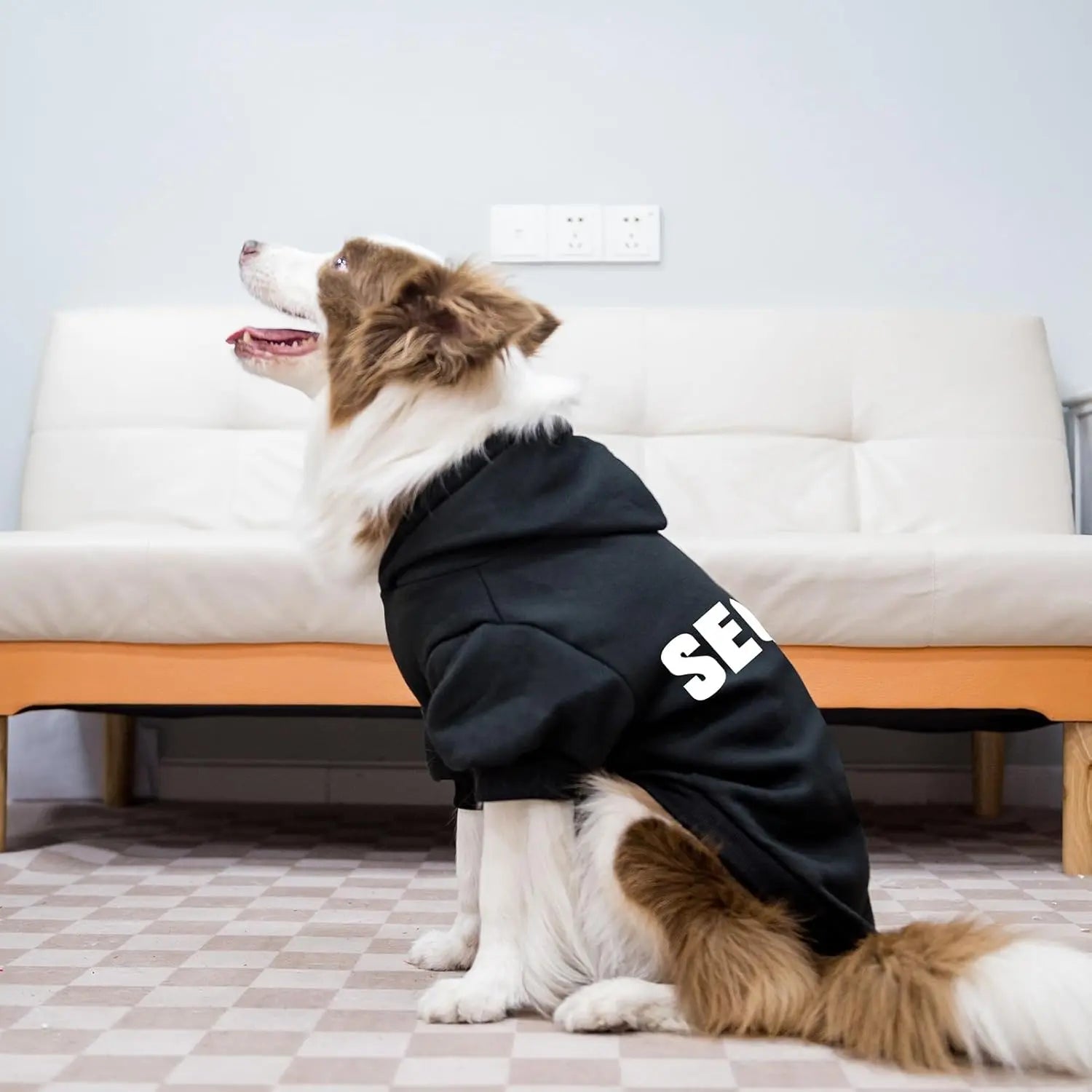 Dog Security Hoodie – Fleece Sweatshirt with Leash Hole