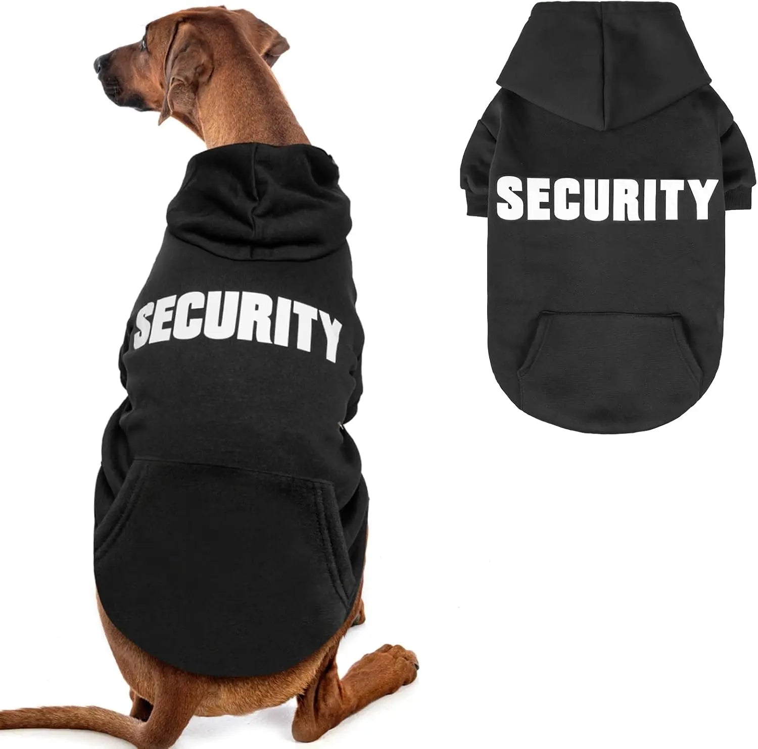 Dog Security Hoodie – Fleece Sweatshirt with Leash Hole