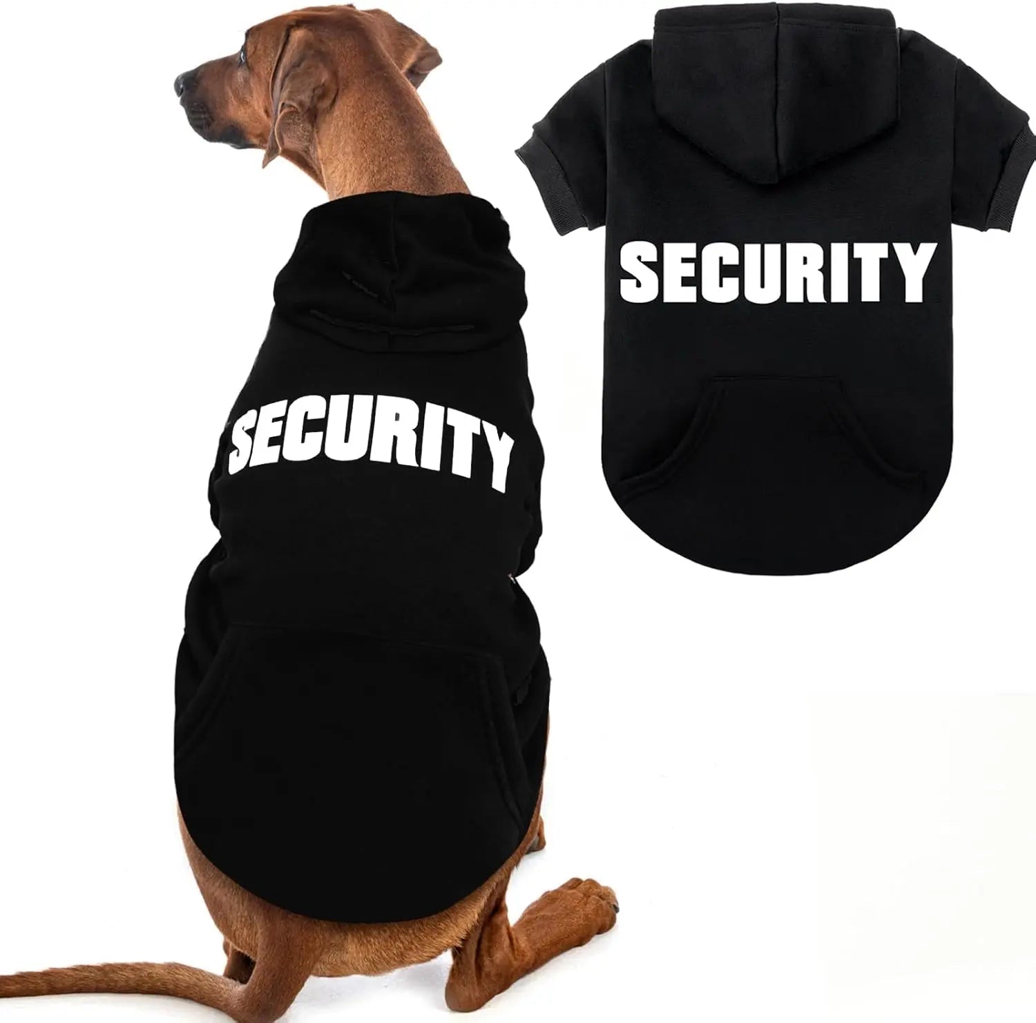Dog Security Hoodie – Fleece Sweatshirt with Leash Hole