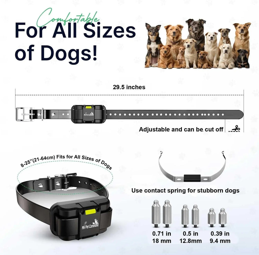 Waterproof Rechargeable Dog Training Collar – 1-Mile Range, 2-Dog System