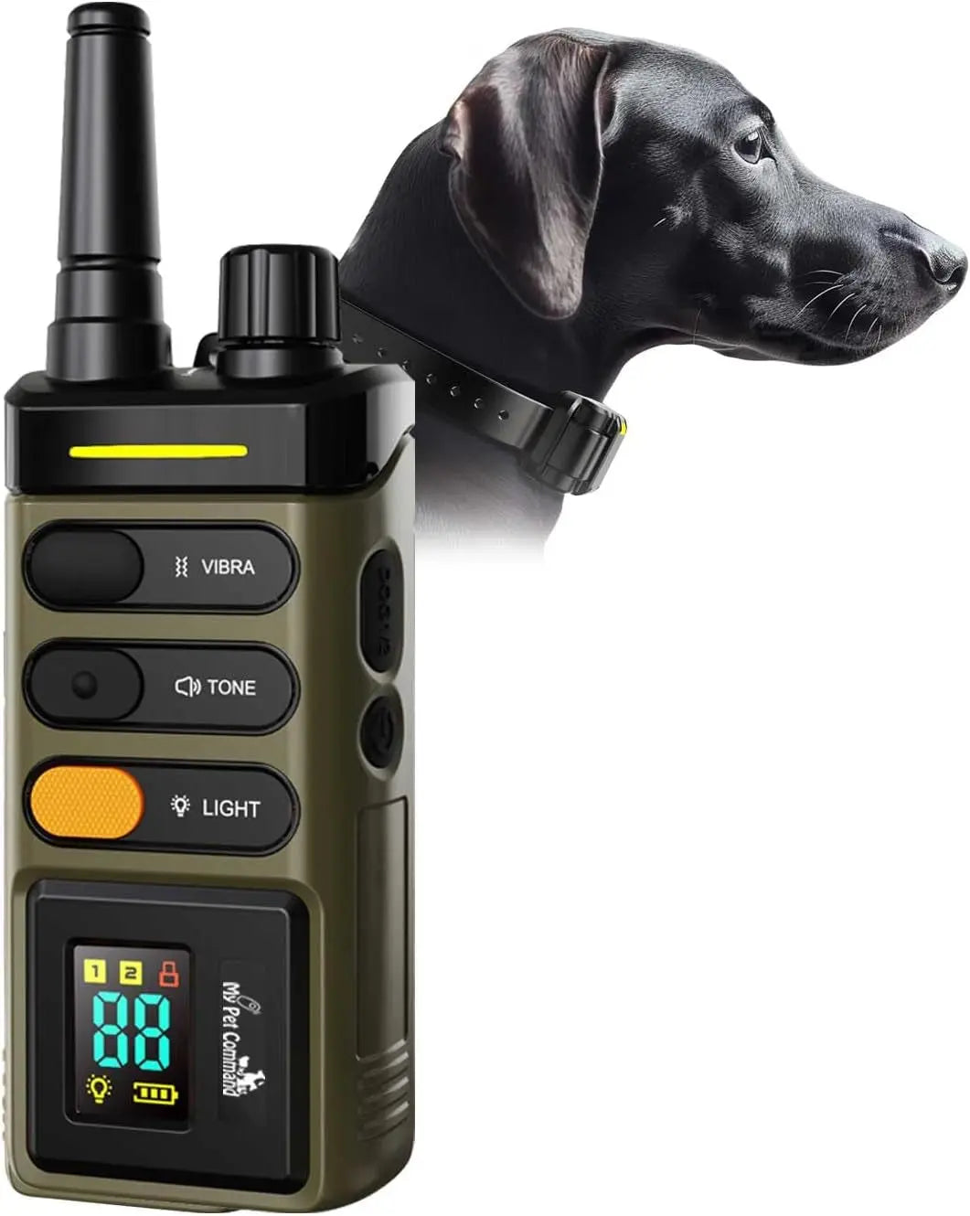 Waterproof Rechargeable Dog Training Collar – 1-Mile Range, 2-Dog System