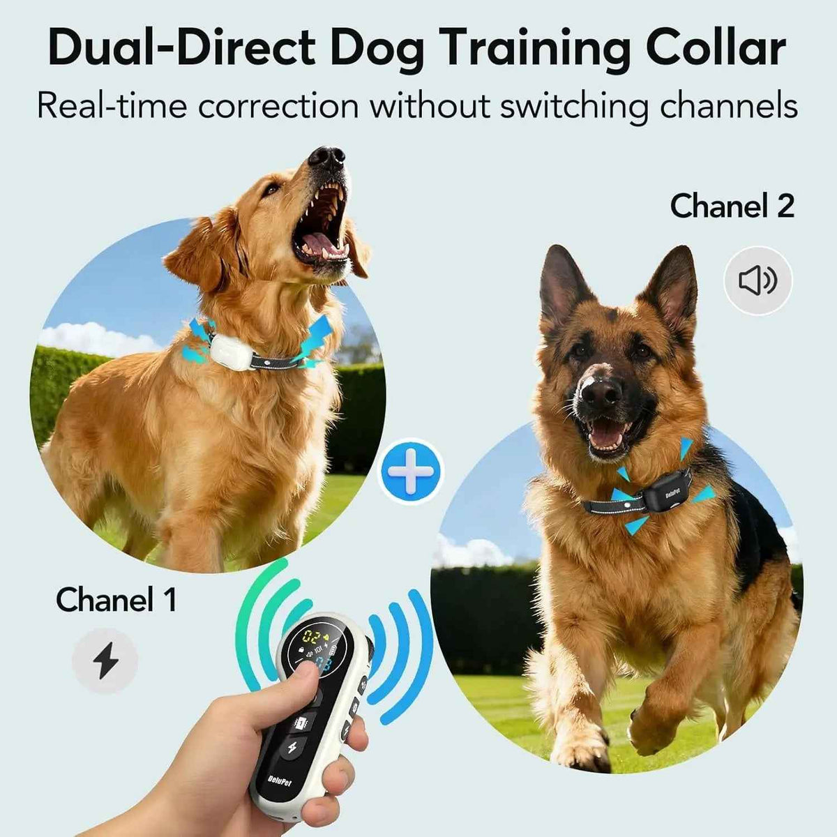 Waterproof Dog Training Collar 4500ft 2-Dog System