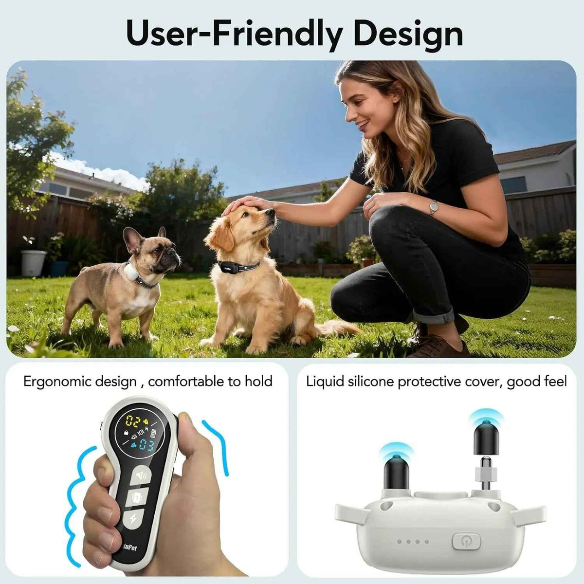 Waterproof Dog Training Collar 4500ft 2-Dog System