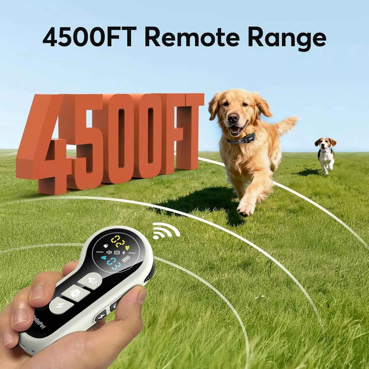 Waterproof Dog Training Collar 4500ft 2-Dog System