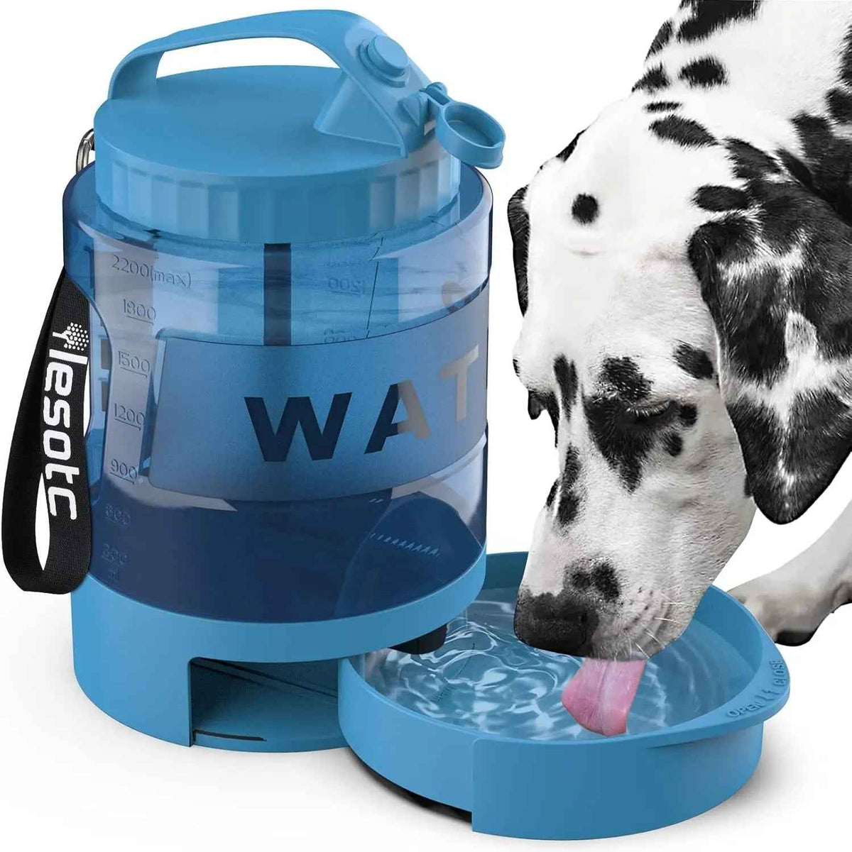 Portable Dog Travel Water Bottle with Bowl for Hiking
