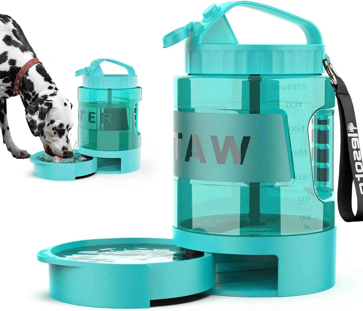 Portable Dog Travel Water Bottle with Bowl for Hiking