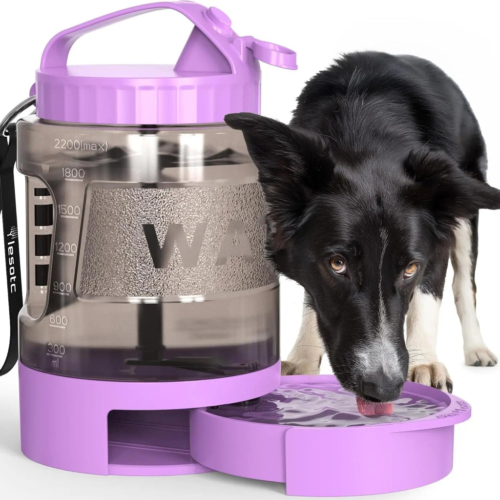 Dog Travel Kit with Water Bottle, Crate Bed & Odor Remover