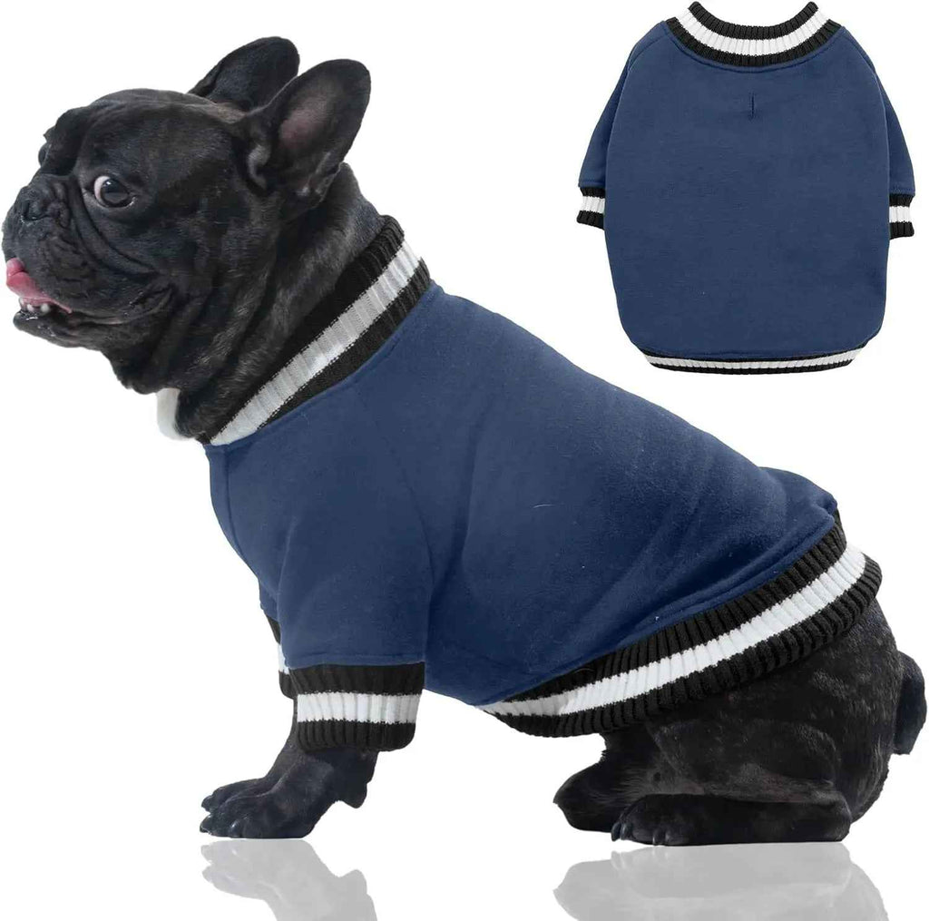 Dog Winter Fleece Pullover Sweater, Soft Warm Hoodie for Small to Medium Dogs