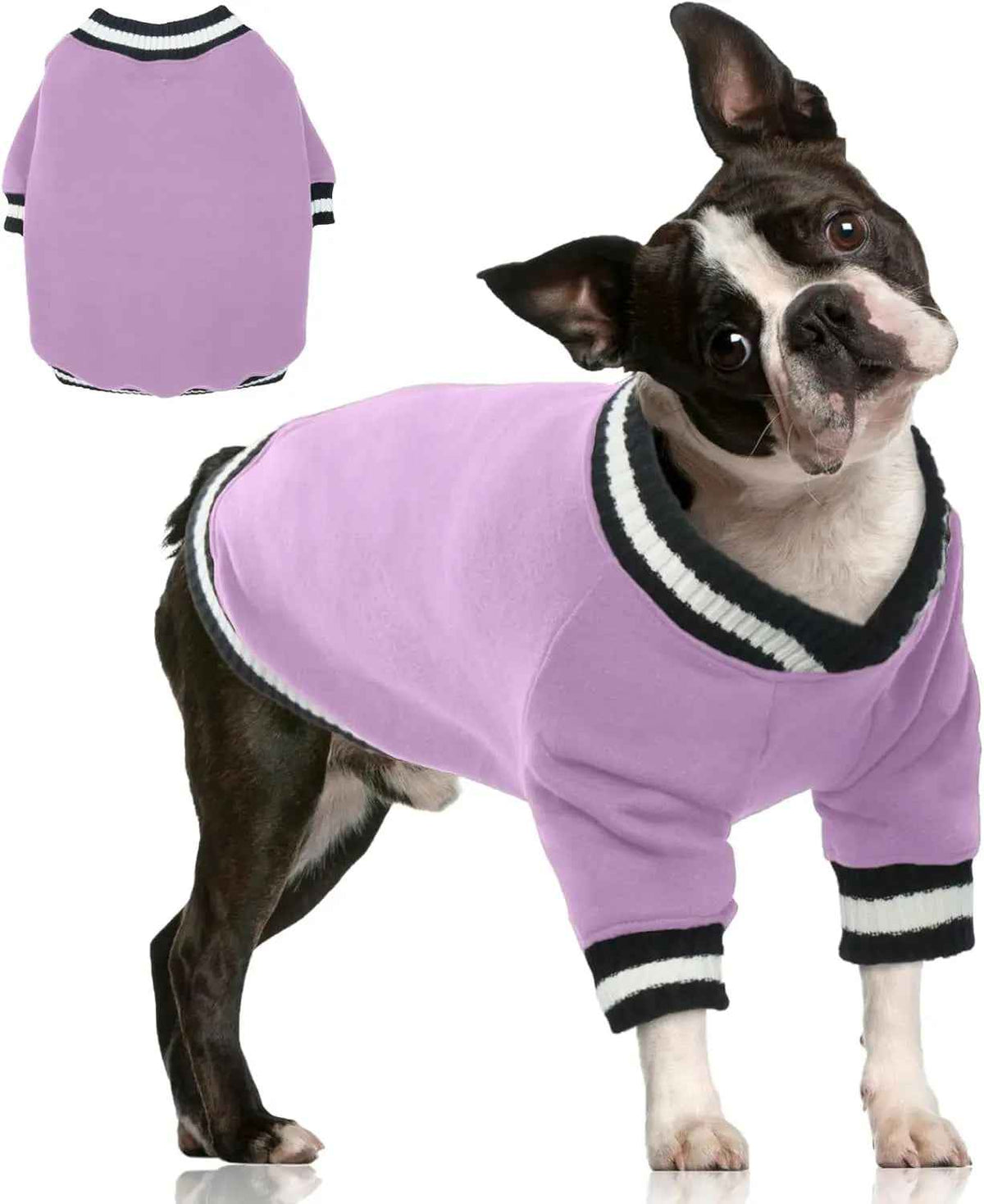 Dog Winter Fleece Pullover Sweater, Soft Warm Hoodie for Small to Medium Dogs