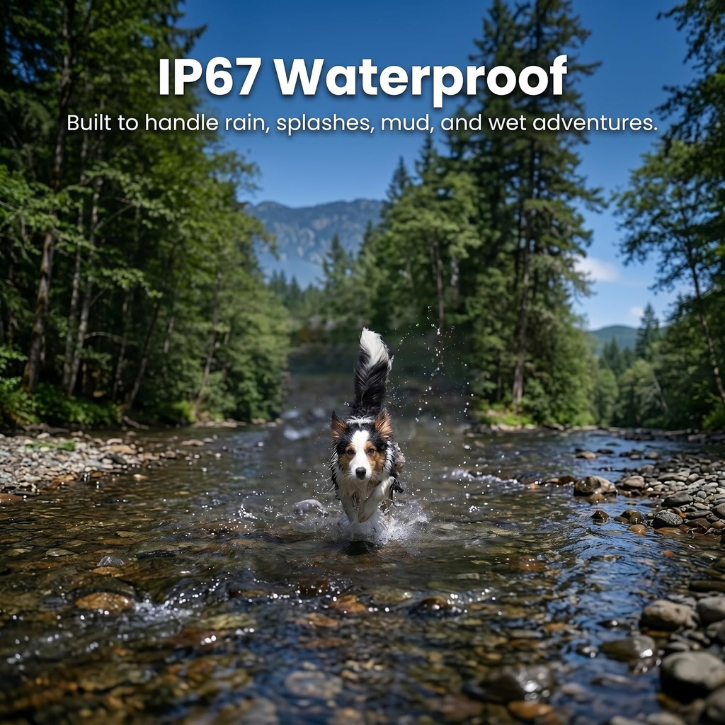 Dog GPS Tracker No Subscription, 3-Mile Range, Virtual Fence & IP67