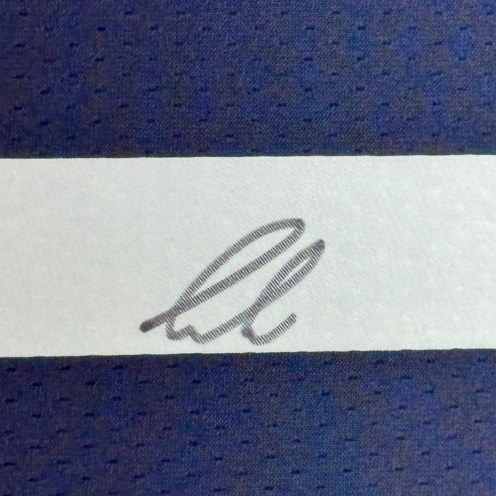Framed Autographed/Signed Luka Doncic 35x39 Dallas Mavericks Dark Blue Authentic Basketball Jersey Fanatics COA
