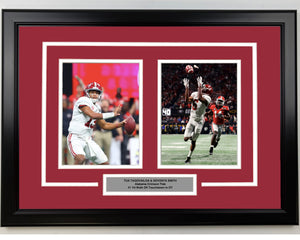 Framed Tua Tagovailoa and DeVonta Smith Alabama Crimson Tide 17x23 Dual College Football Photo