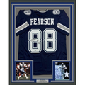 Framed Autographed/Signed Drew Pearson 35x39 Dallas Navy Football Jersey Beckett BAS COA